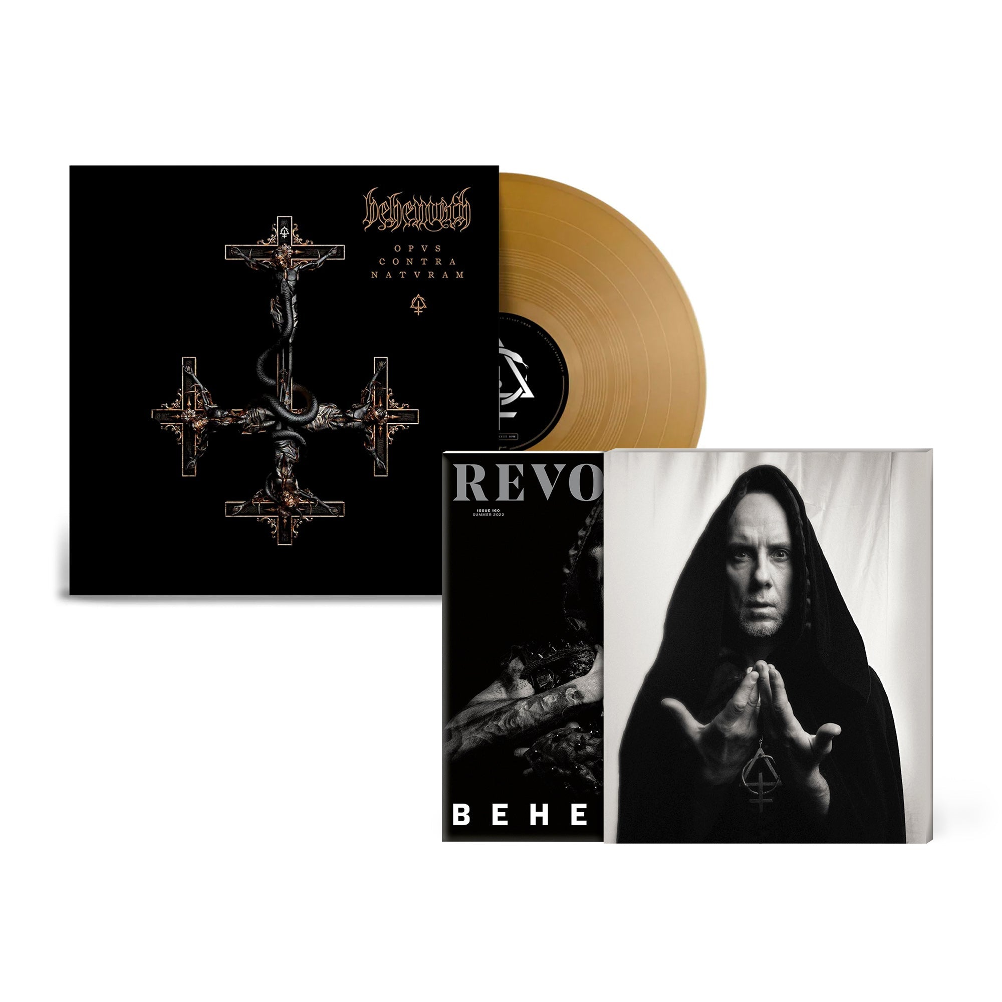 REVOLVER x BEHEMOTH COLLECTOR'S BUNDLE HAND-NUMBERED SLIPCASE W/ LIMITED-EDITION 'OPVS CONTRA NATVRAM' GOLD LP - ONLY 100 AVAILABLE