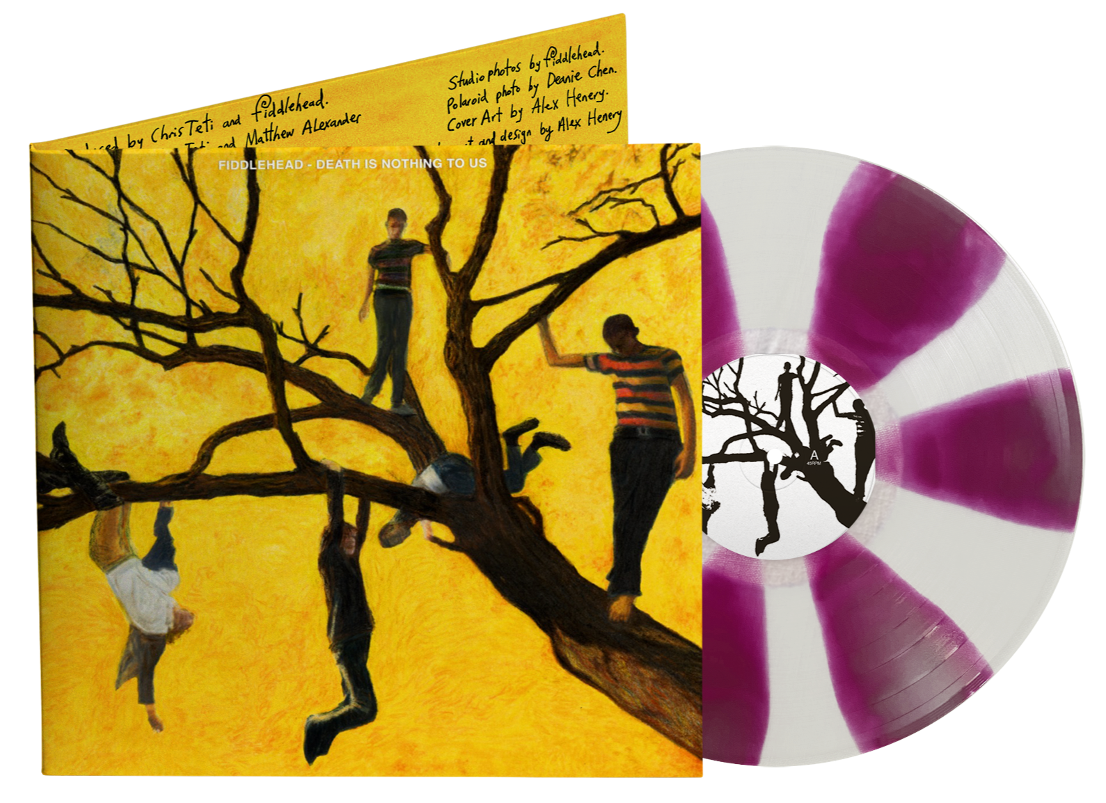 FIDDLEHEAD ‘DEATH IS NOTHING TO US’ LP (Limited Edition – Only 500 Made, Clear & Violet Pinwheel Vinyl)