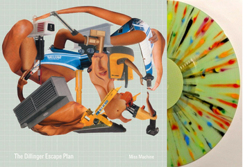 The Dillinger Escape Plan 'Miss Machine' LP (Reissue, Coke Bottle Green Splatter Vinyl)