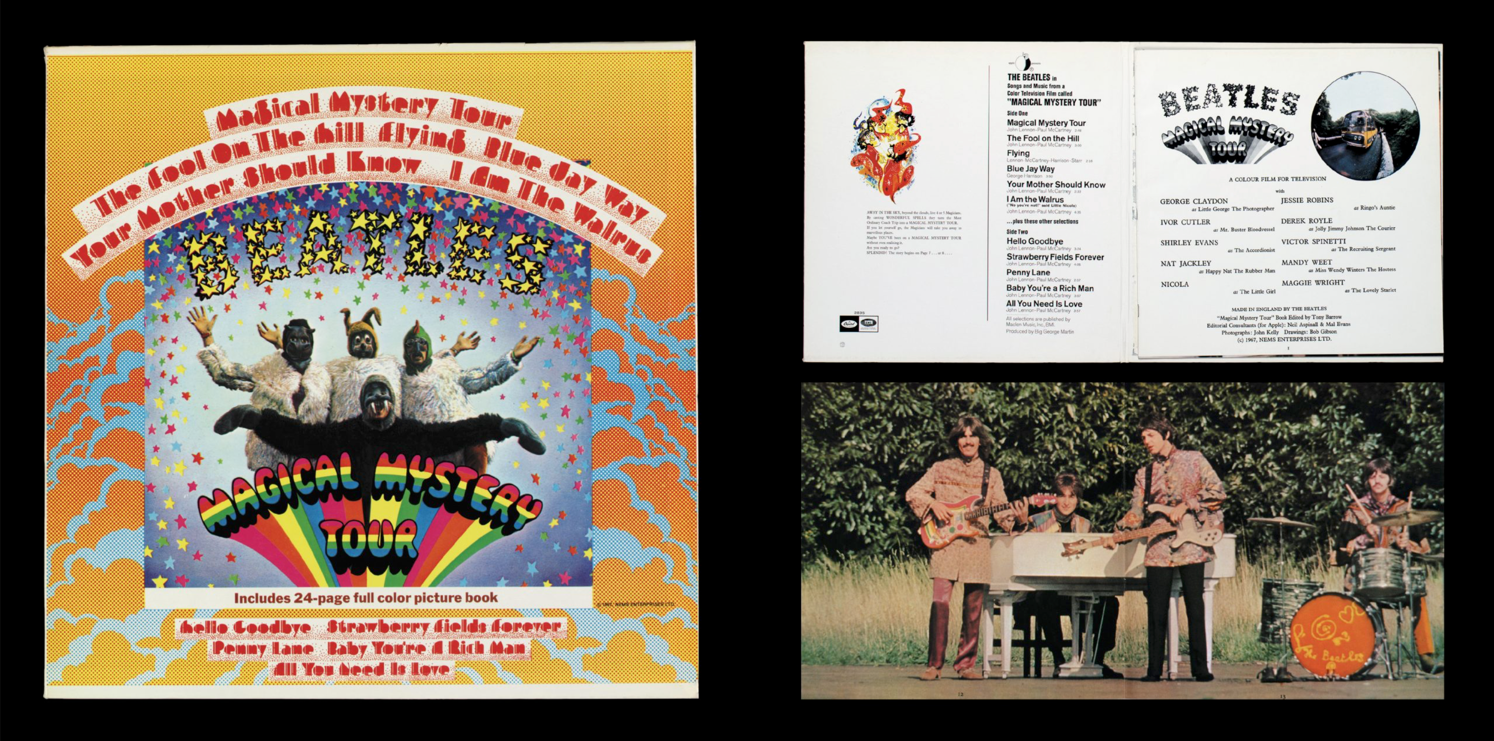 THE BEATLES MAGICAL MYSTERY TOUR AND YELLOW SUBMARINE BOOK