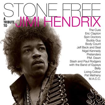 JIMI HENDRIX 'STONE FREE: JIMMY HENDRIX TRIBUTE' LP (Clear & Black Vinyl, Featuring The Cure, Body Count, Eric Clapton & more)