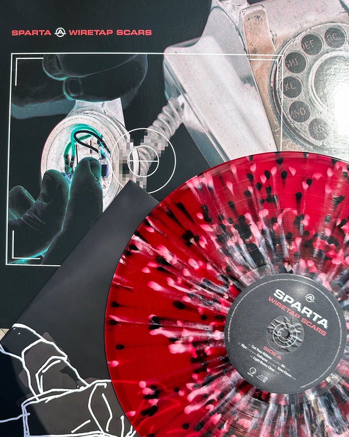 SPARTA ‘WIRETAP SCARS’ LP (Limited Edition – Only 350 Made, Translucent Red w/ Black & White Splatter Vinyl)