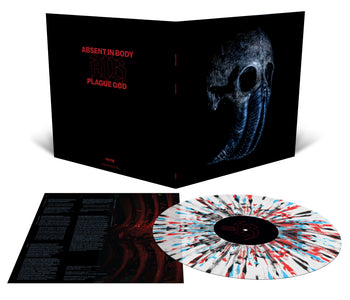 ABSENT IN BODY ‘PLAGUE GOD' LP (Limited Edition— Only 500 Made, Milky Clear, Cyan Blue, & Blood Red Splatter Vinyl)