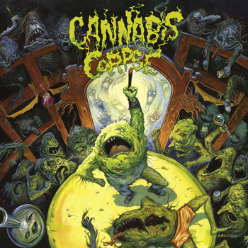 CANNABIS CORPSE 'THE WEEDING' WHITE LP (UV PRINT ON B-SIDE IN NUMBERED (W/ GOLD FOIL) JACKET)