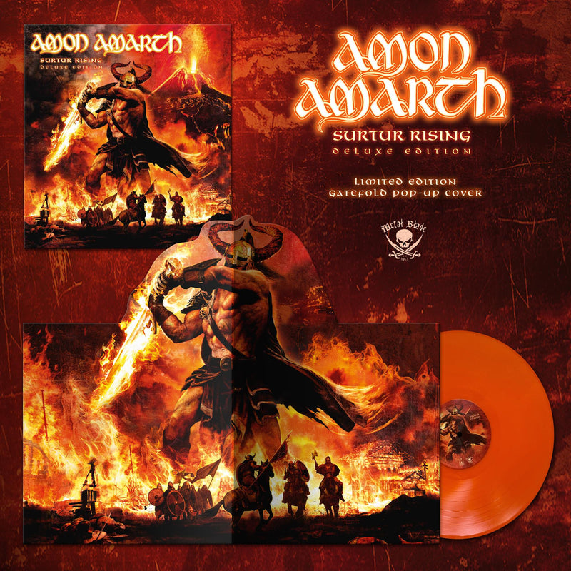 AMON AMARTH 'SURTUR RISING' (Limited Edition, "Pop Up" Orange Marbled Vinyl)