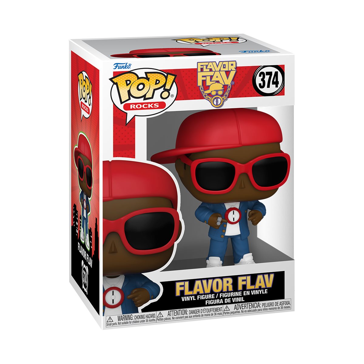 FLAVOR FLAV WITH RED CLOCK NECKLACE FUNKO POP! ROCKS FIGURE