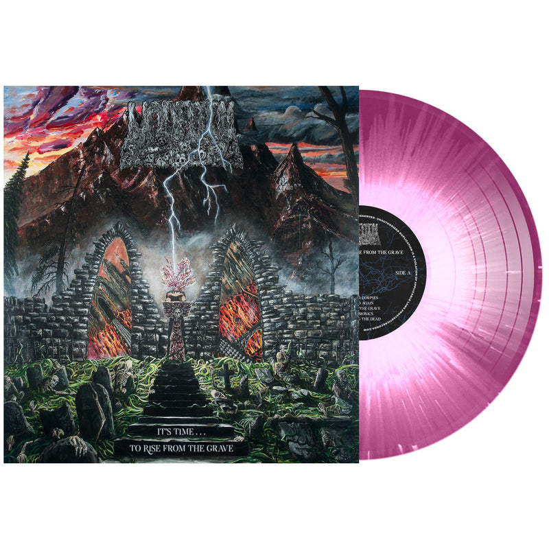 UNDEATH 'IT'S TIME...TO RISE FROM THE GRAVE' LP (Translucent Purple w/White Splatter Vinyl)