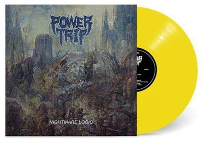 POWER TRIP 'NIGHTMARE LOGIC' OPAQUE YELLOW RILEY GALE FOUNDATION EDITION LP