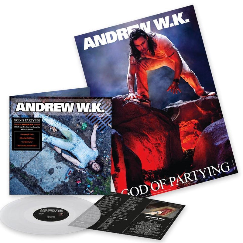 ANDREW W.K. ‘GOD IS PARTYING’ LIMITED-TO-300 CLEAR LP