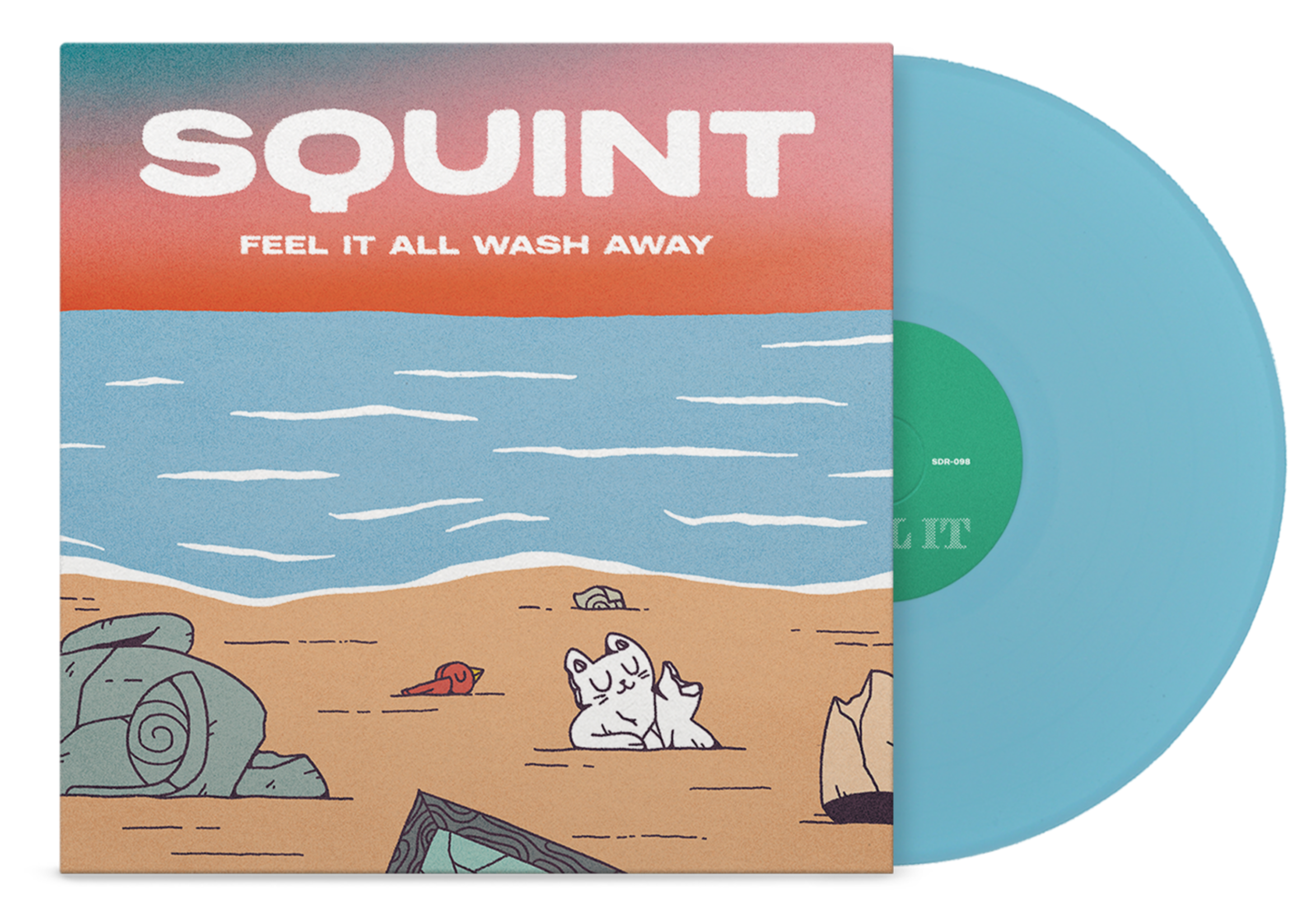 SQUINT ‘FEEL IT ALL WASH AWAY’ LP (Limited Edition – Only 100 Made, Washed Blue Vinyl)