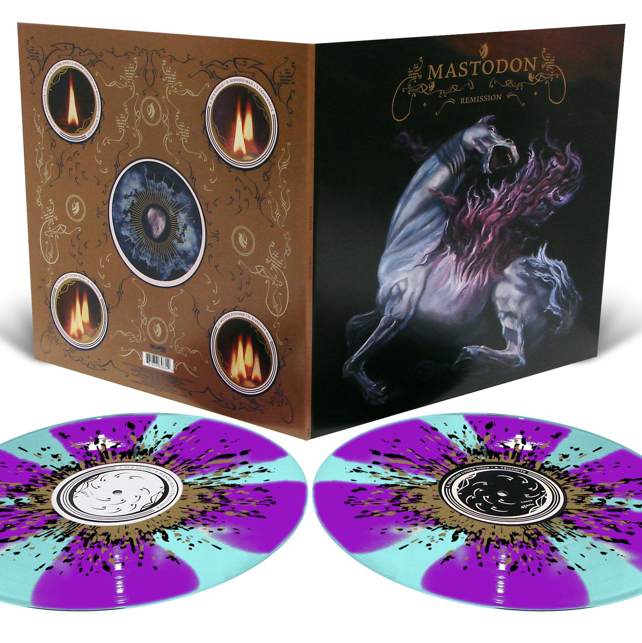 MASTODON 'REMISSION' 2LP (Electric Blue, Purple Pinwheels, & Metallic Gold/Black Splatter Vinyl)