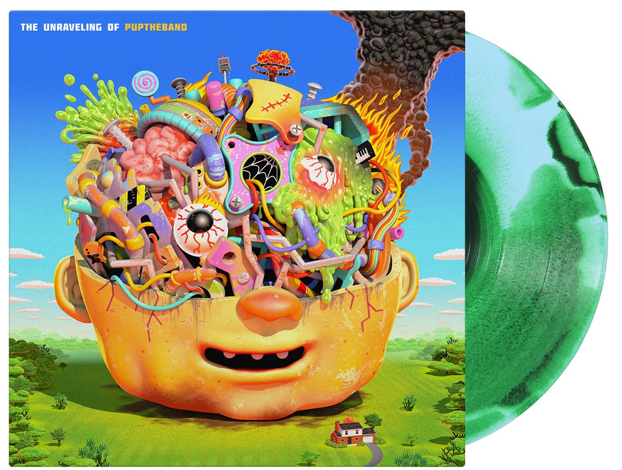 PUP 'THE UNRAVELLING OF PUPTHEBAND' LP (Limited Edition — Only 500 Made, Neon Green, Baby Blue, & Black Smush Vinyl)