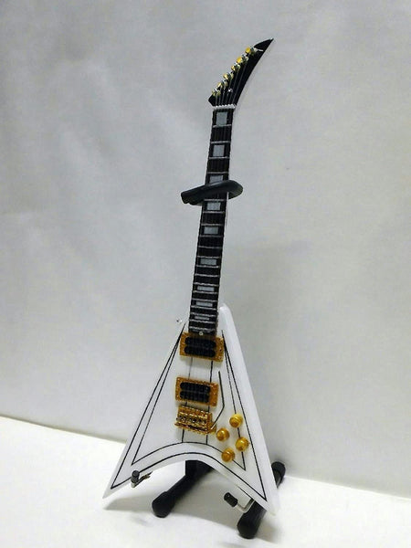 RANDY RHOADS WHITE FLYING V MINI GUITAR | Shop Goldmine Mag
