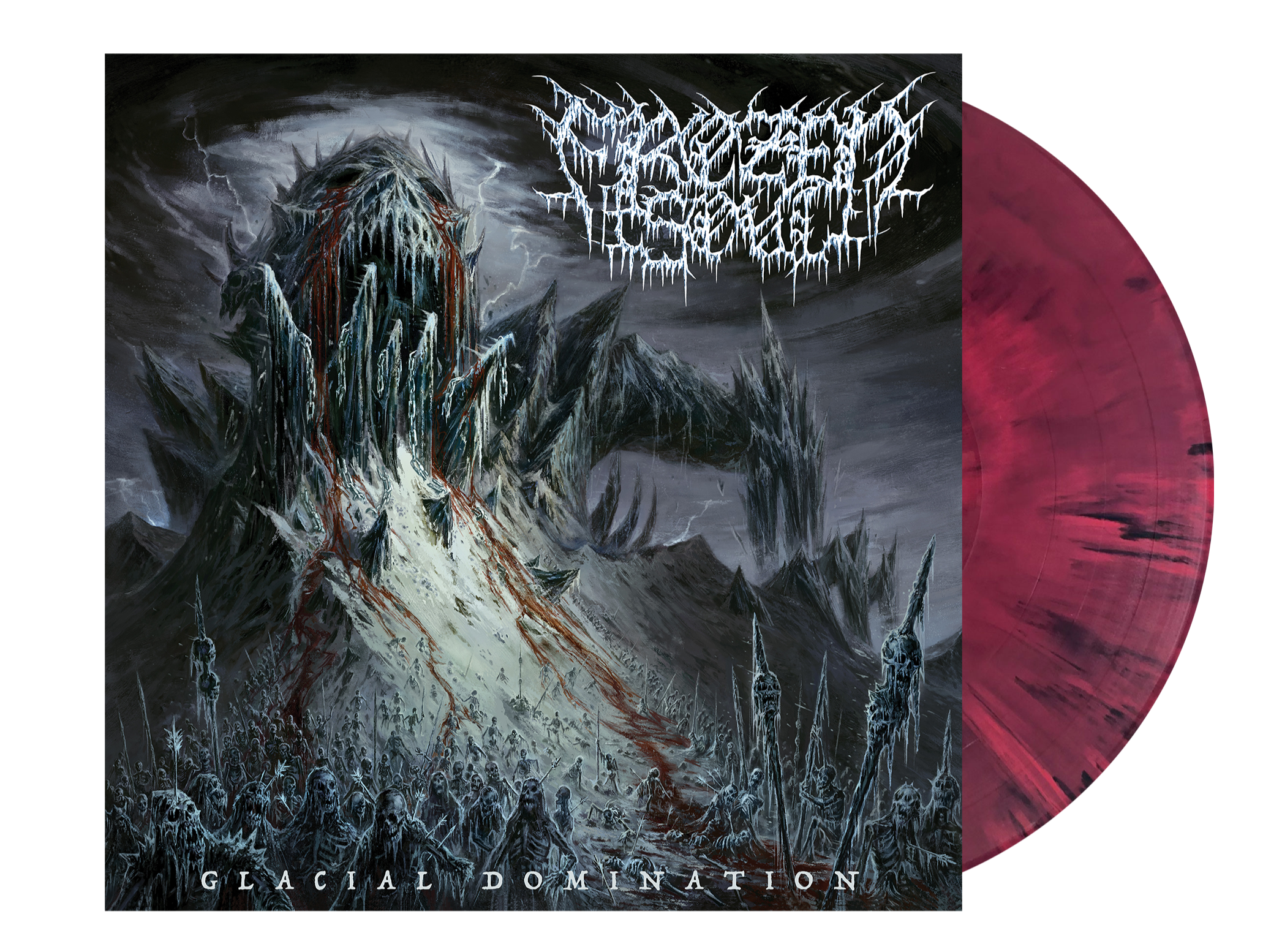 FROZEN SOUL ‘GLACIAL DOMINATION’ LP (Limited Edition – Only 300 made, Magenta & Black Marble Vinyl)