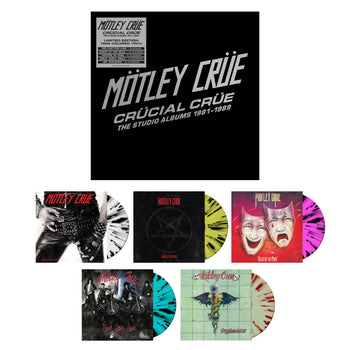 MOTLEY CRUE 'CRUCIAL CRUE - THE STUDIO ALBUMS 1981-1989' 5LP BOX SET (Color Vinyl)