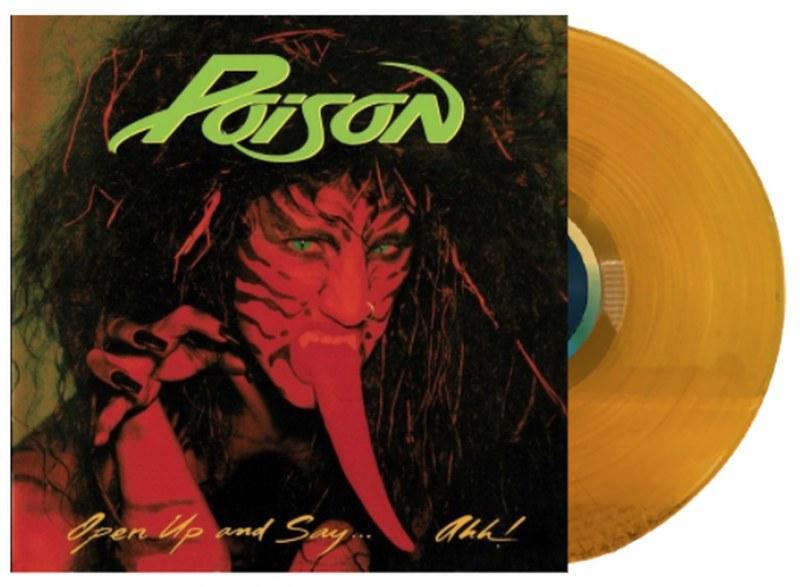 POISON 'OPEN UP AND SAY...AHH' GOLD LP