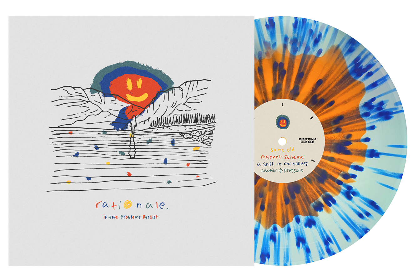 RATIONALE. ‘IF THE PROBLEMS PERSIST’ LP (Limited Edition – Only 100 made, Orange in Blue w/ Dark Blue Splatter Vinyl)