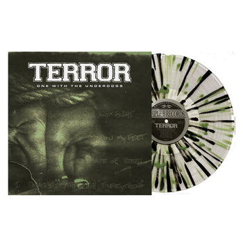 TERROR ‘ONE WITH THE UNDERDOGS’ LP (Limited Edition – Only 300 made, Ultra Clear w/ Olive Green & Black Splatter Vinyl)