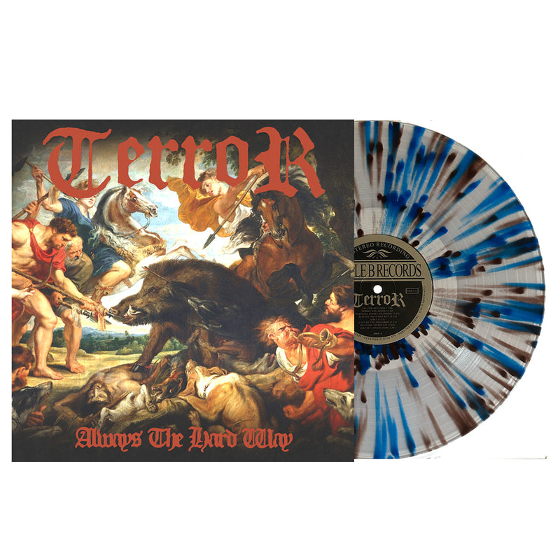 TERROR ‘ALWAYS THE HARD WAY’ LP (Limited Edition – Only 200 made, Ultra Clear w/ Blue Jay & Brown Splatter Vinyl)