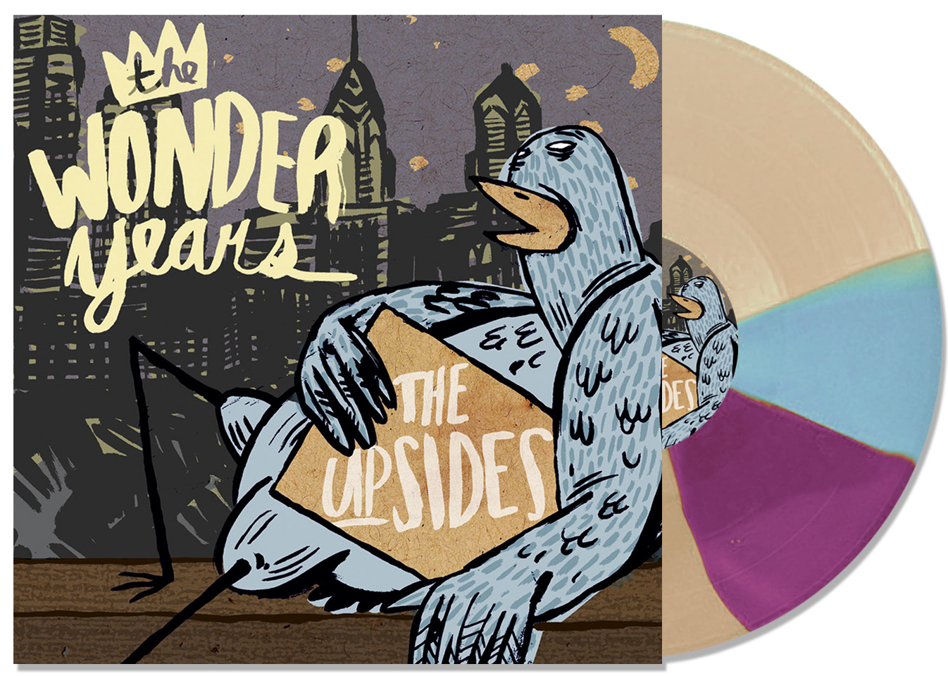 THE WONDER YEARS 'THE UPSIDES' CREAM, PURPLE & BLUE TWISTER LP – ONLY 500 MADE