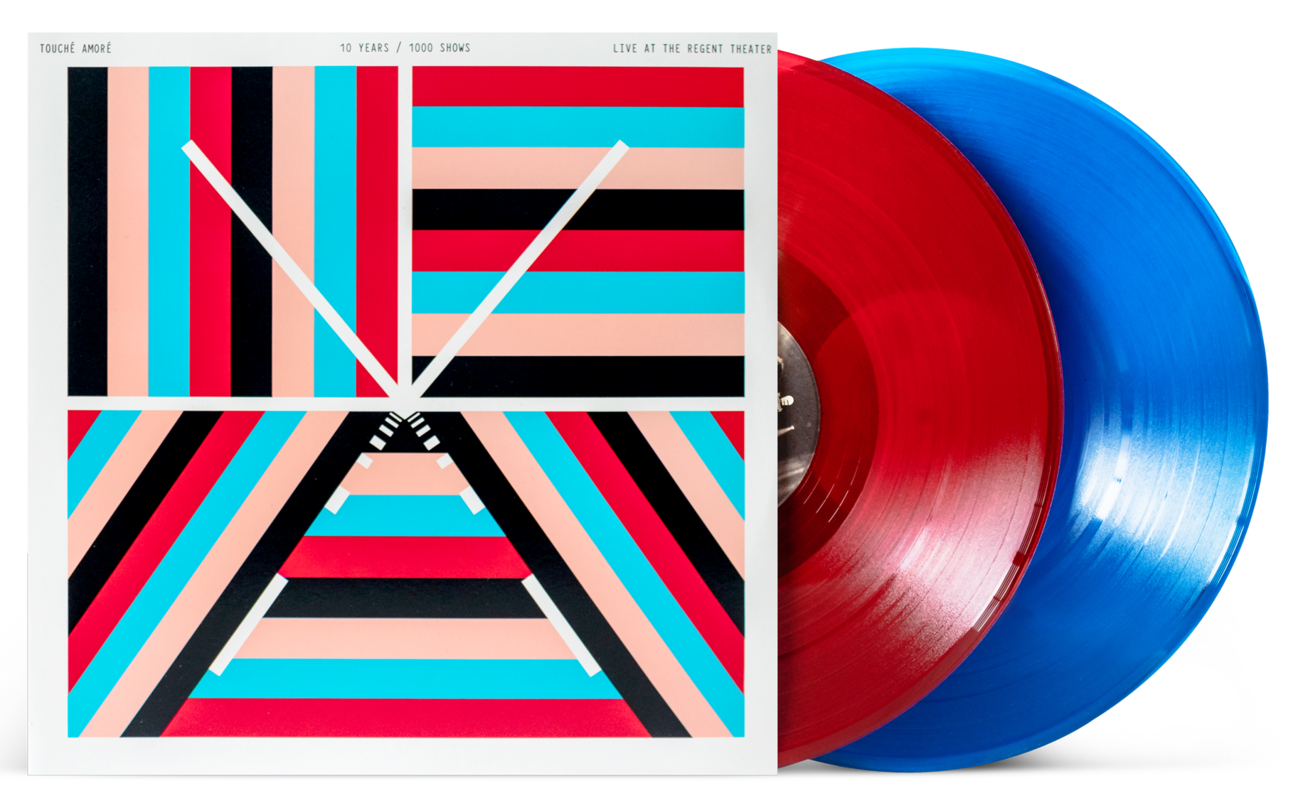 TOUCHE AMORE '10 YEARS / 1000 SHOWS - LIVE AT THE REGENT THEATER' 2LP (Red/Blue Vinyl)