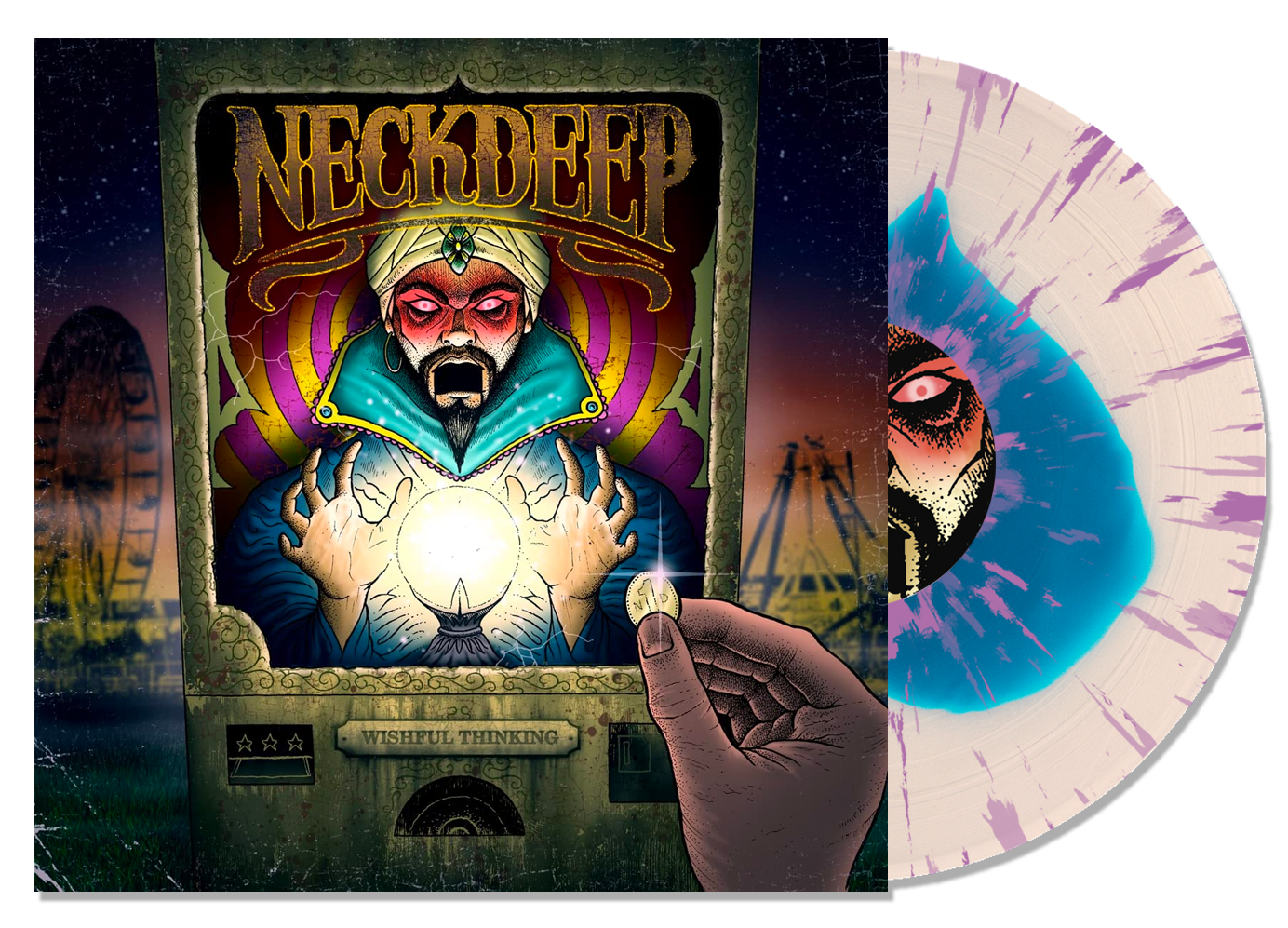 NECK DEEP ‘WISHFUL THINKING’ LP (Limited Edition – Only 200 made, Blue in Clear w/ Purple Splatter Vinyl)