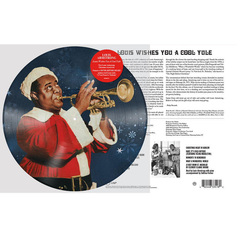 LOUIS ARMSTRONG 'LOUIS WISHES YOU A COOL YULE' LP (Picture Disc)